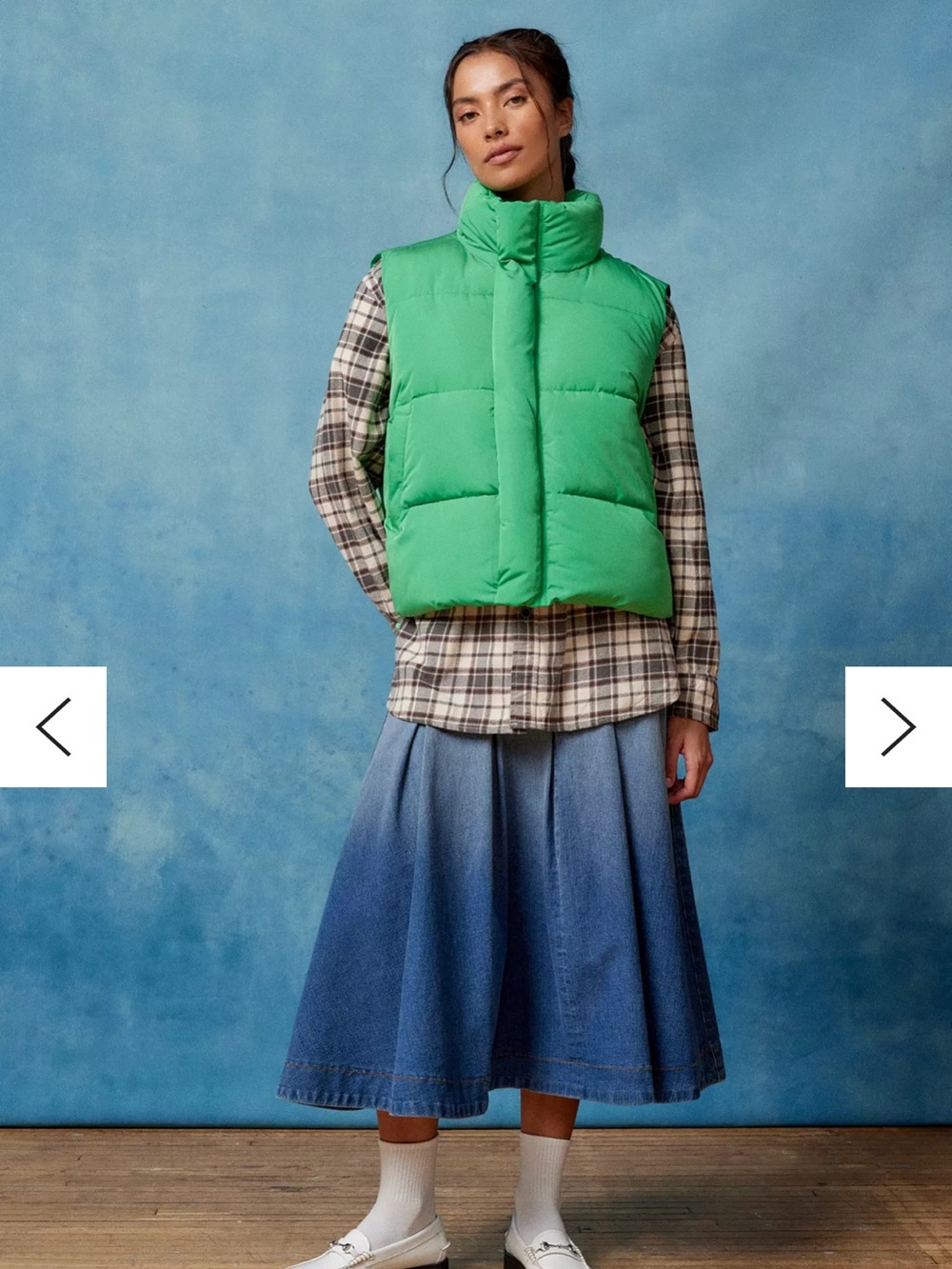 Urban Outfitters BDG Pia Oversized Puffer Vest Green Large  NWT OB1788055 Kelly